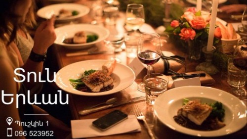 38% զեղչ 5-6 անձի համար նախատեսված մենյու Tun Yerevan ռեստորանի կողմից ընտանեկան ընթրիքի համար: